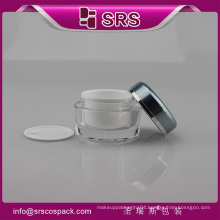 SRS plastic cosmetic jar container ,hot sales for free samples
